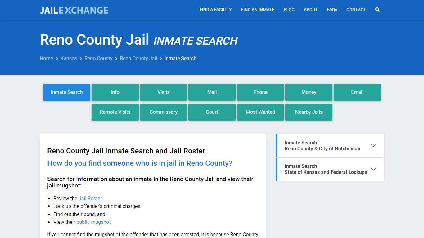 Reno County Inmate Search | Arrests & Mugshots | KS - Jail Exchange